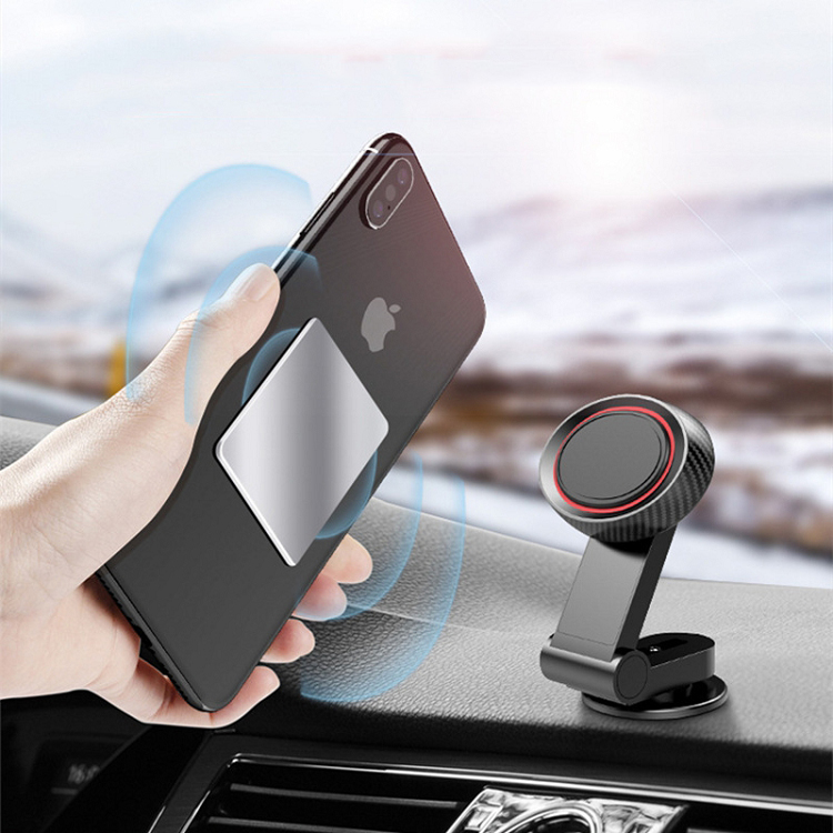 Car mobile phone holder lazy magnet magnetic car holder center console travel navigation mobile phone holder 360 degree rotation
